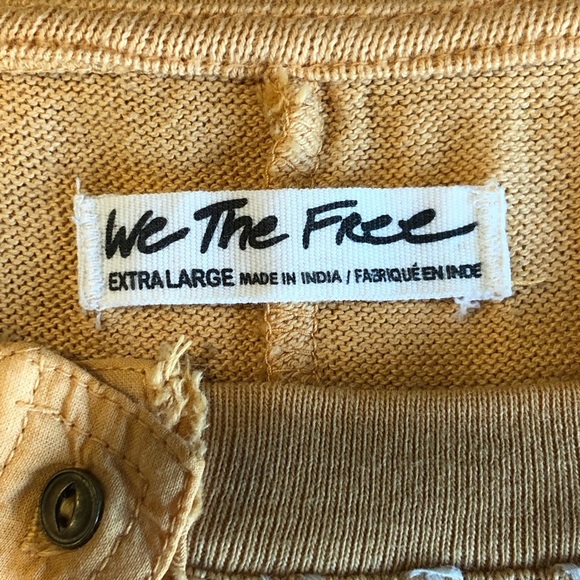 Free people with a free mustard, embroidered oversize tunic, Henley - Picture 5 of 12